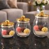 acrylic round belly jar airtight gold lid zg2535 1