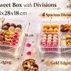 Acrylic Sweet Box w/ Divisions 28x28x18cm 2526V