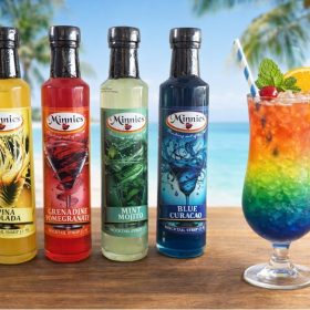 minnies mocktail syrup pina colada glass bottle