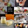 10pc Glass Dessert Jar Set Ribbed 150ml