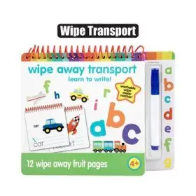 Travel Dry Wipe Book with Marker