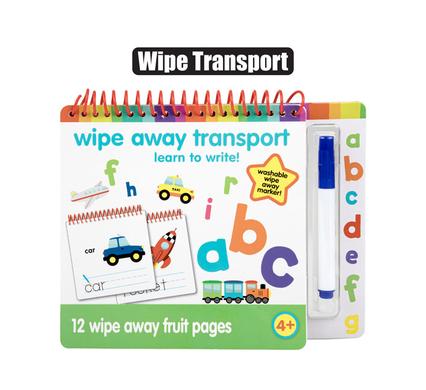 Travel Dry Wipe Book with Marker