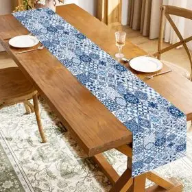 Mediterranean Print Table Runner