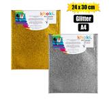 A4 Glitter Canvas Gold/Silver