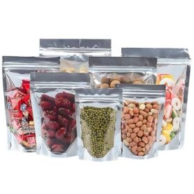 1L Clear Foil Doy Pouches with Zipper