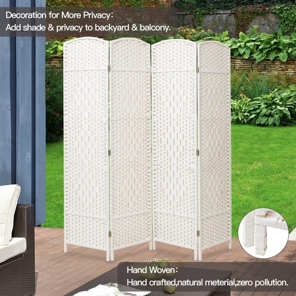 Woven Screen Divider 1.8x1.8m White