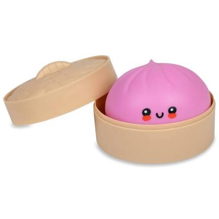 Big Size Dumpling Squishy in Case Assorted Colours Toy