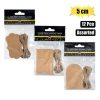 Pack of 12 Kraft Gifting Tags Assorted Designs 5cm