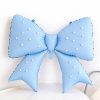 Foil Bow Balloon Blue w/ Pearl Stickers 75x98cm