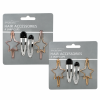 4pc Snap Hair Clips Assorted Cols 2 Plain 2 Shaped