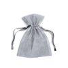 10 Silver Organza Drawstring Bags 9x12cm