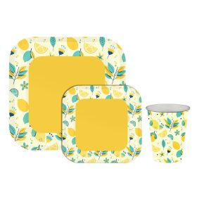 side plates and cups yellow