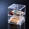 2 Tier Acrylic Jewellery Box with Lid 9.3x9.3x15.5cm