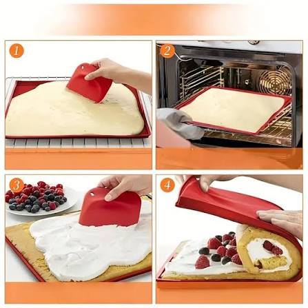 Silicone Swiss Roll Mat 38x30x1.3cm